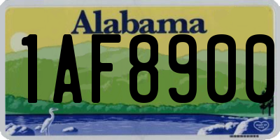 AL license plate 1AF8900