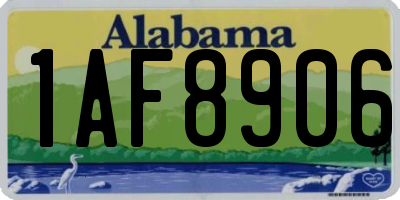AL license plate 1AF8906
