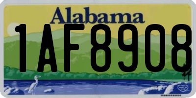 AL license plate 1AF8908