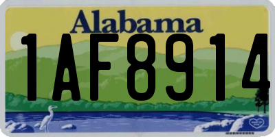AL license plate 1AF8914