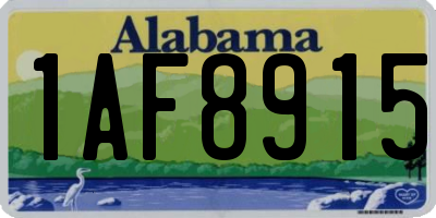 AL license plate 1AF8915