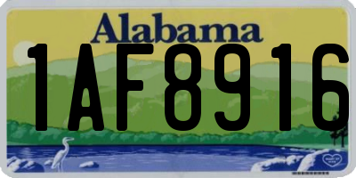 AL license plate 1AF8916