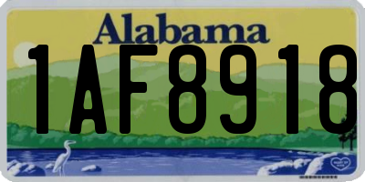 AL license plate 1AF8918