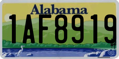 AL license plate 1AF8919