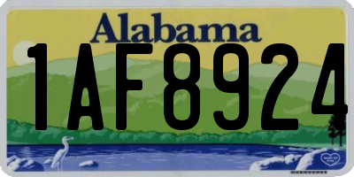 AL license plate 1AF8924