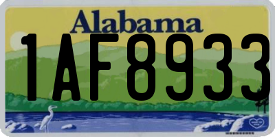 AL license plate 1AF8933