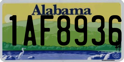 AL license plate 1AF8936