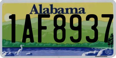 AL license plate 1AF8937