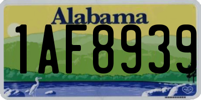 AL license plate 1AF8939