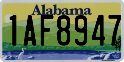 AL license plate 1AF8947