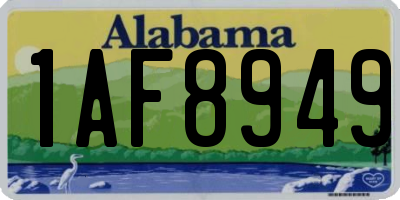 AL license plate 1AF8949