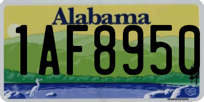 AL license plate 1AF8950