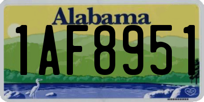 AL license plate 1AF8951