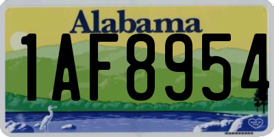 AL license plate 1AF8954
