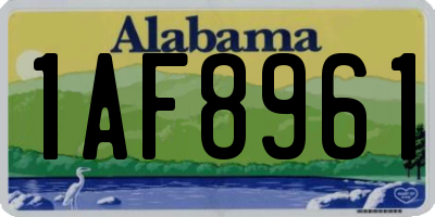 AL license plate 1AF8961