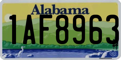 AL license plate 1AF8963