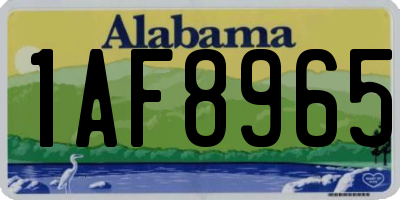 AL license plate 1AF8965