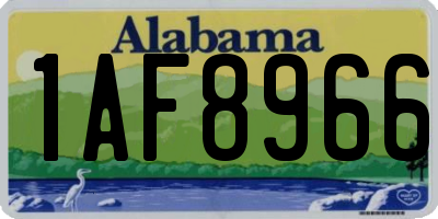 AL license plate 1AF8966