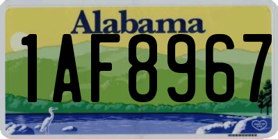 AL license plate 1AF8967
