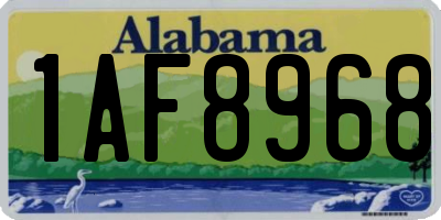 AL license plate 1AF8968