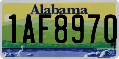 AL license plate 1AF8970