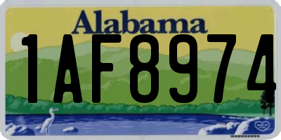 AL license plate 1AF8974