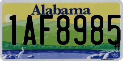 AL license plate 1AF8985