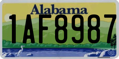 AL license plate 1AF8987