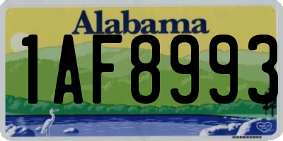 AL license plate 1AF8993