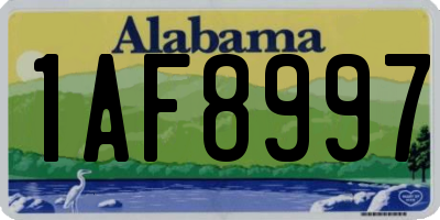 AL license plate 1AF8997