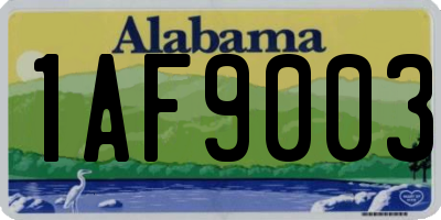 AL license plate 1AF9003