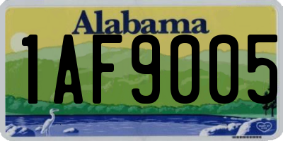 AL license plate 1AF9005