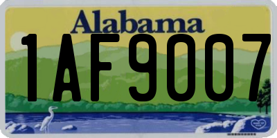 AL license plate 1AF9007