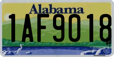 AL license plate 1AF9018