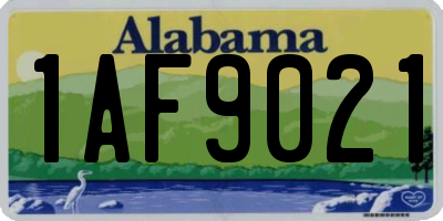 AL license plate 1AF9021