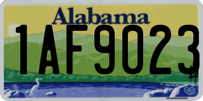 AL license plate 1AF9023