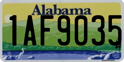 AL license plate 1AF9035