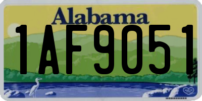 AL license plate 1AF9051