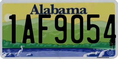 AL license plate 1AF9054