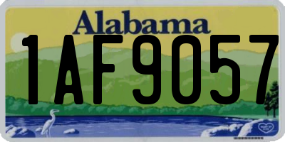 AL license plate 1AF9057