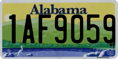 AL license plate 1AF9059