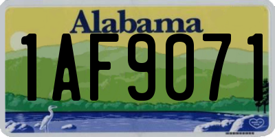 AL license plate 1AF9071