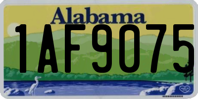 AL license plate 1AF9075