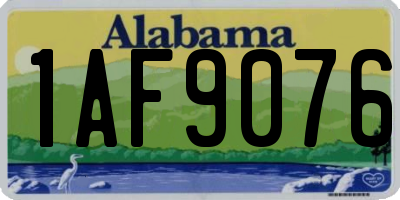 AL license plate 1AF9076
