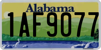 AL license plate 1AF9077