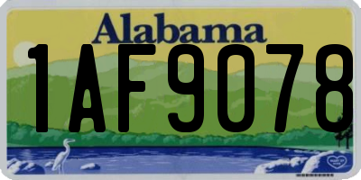 AL license plate 1AF9078