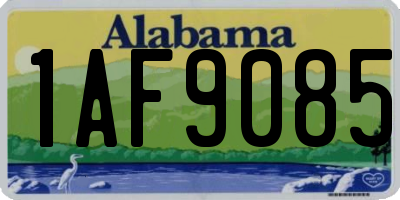 AL license plate 1AF9085