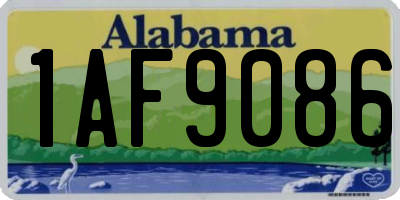 AL license plate 1AF9086