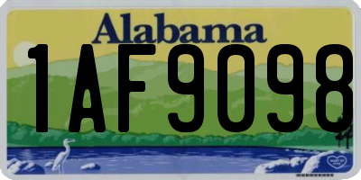 AL license plate 1AF9098