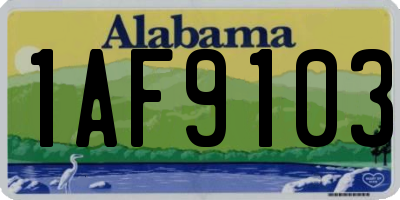 AL license plate 1AF9103